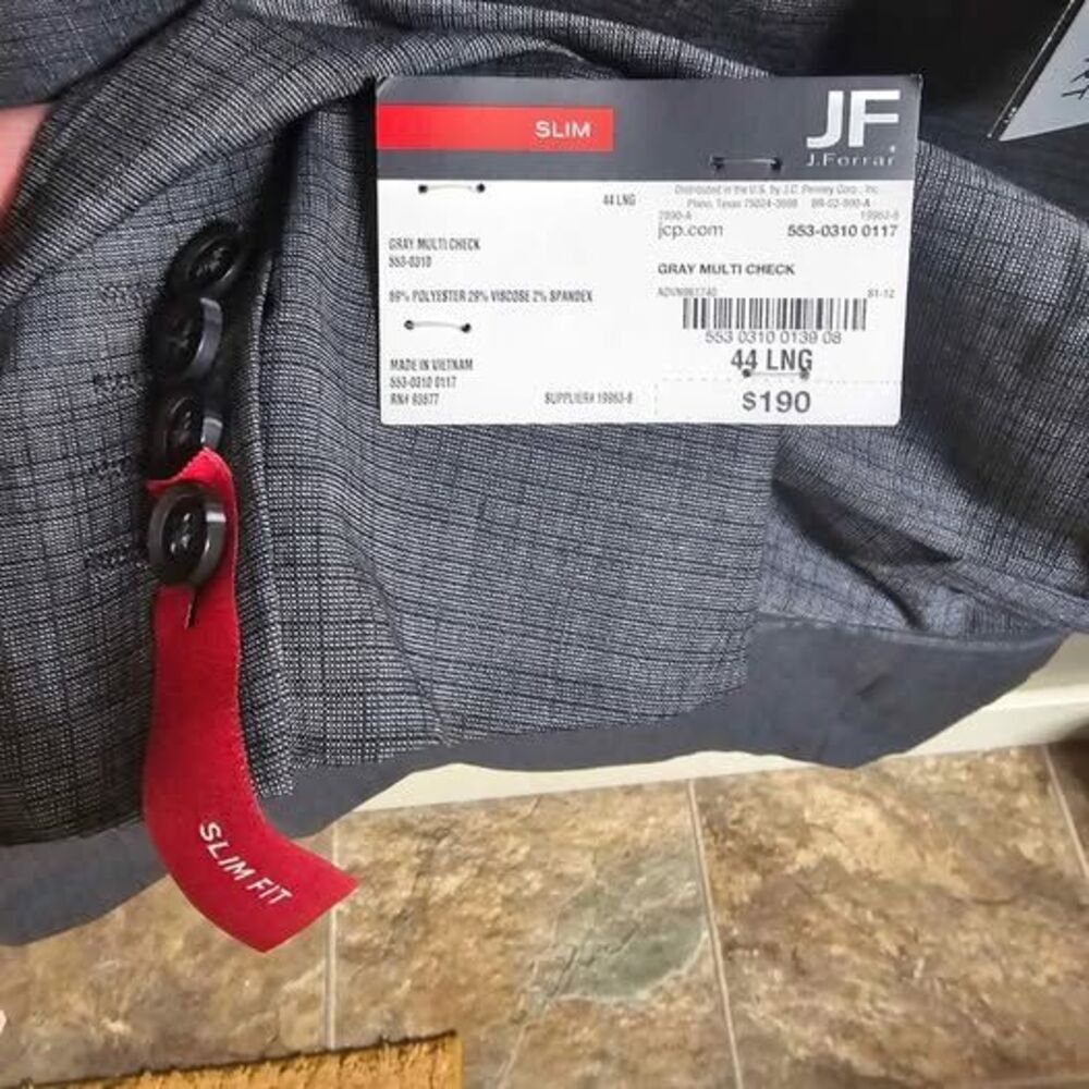 *NWT* J. Farrar suit coat 44 long - Picture 3 of 4